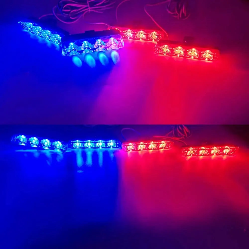 4 In 1Red Blue Police Lights